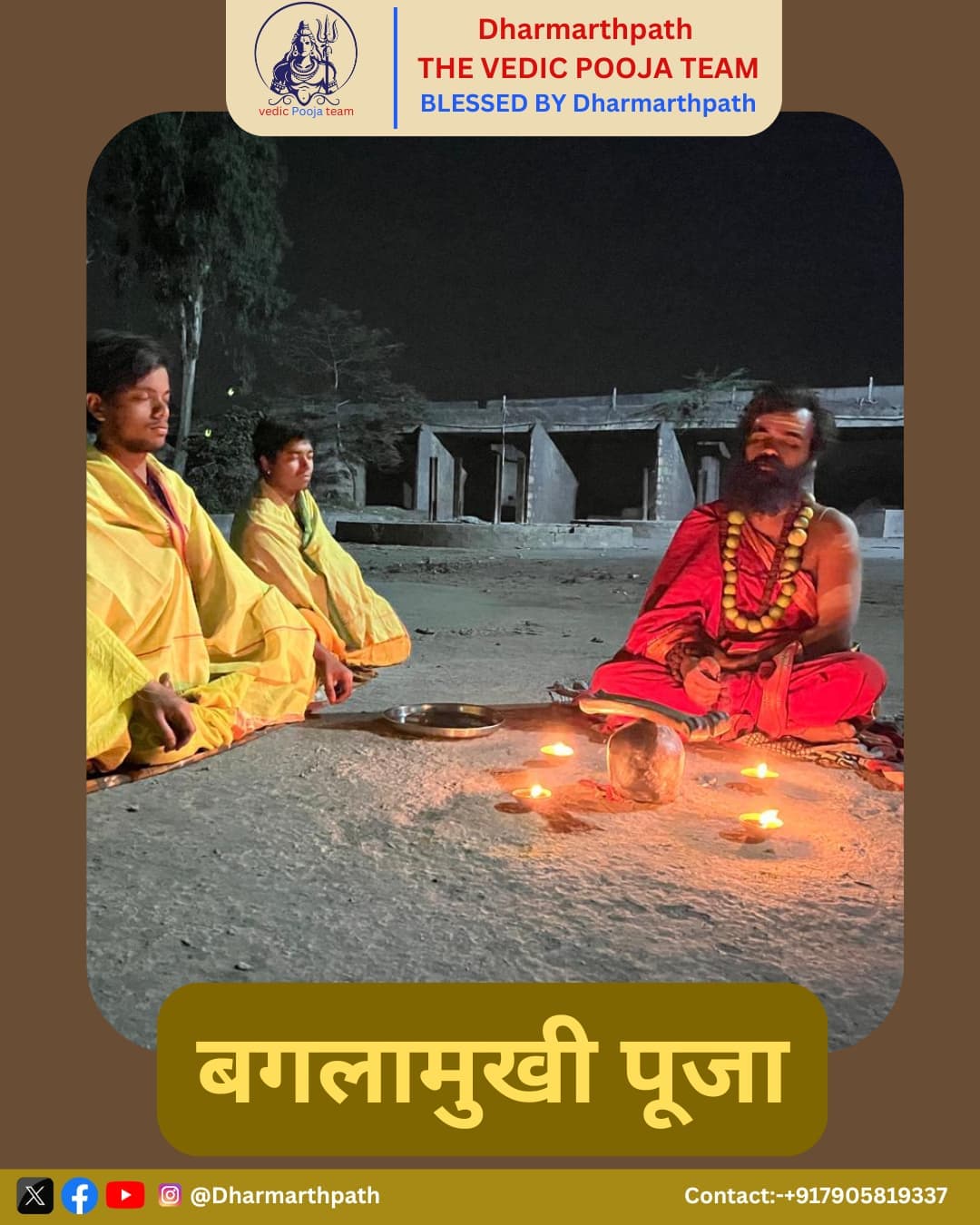 Acharya Babbu Shukla performing puja